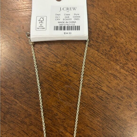 J Crew Gold Pave Heart Pendant Necklace - Picture 5 of 6